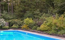Saugerties, NY garden and pool area