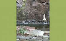 Garden Design with Waterfall and Stonework